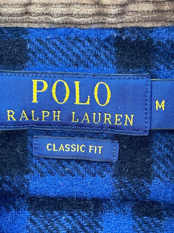 POLO RALPH LAUREN OVERSHIRT WORKWEAR ΜΠΛΕ ΜΑΥΡΟ ΑΝΤΡΙΚΟ PRE OWNED M