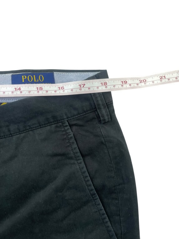 POLO RALPH LAUREN CHINO PANTS CLASSIC BLACK MEN PRE OWNED XL