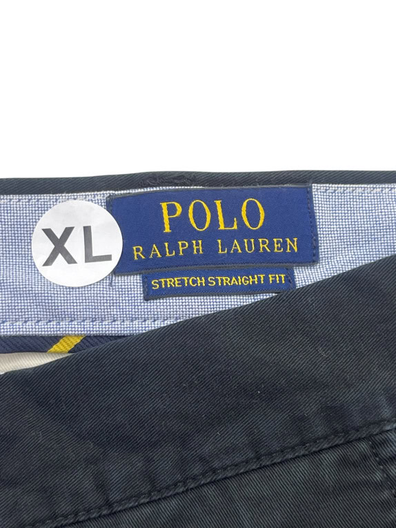 POLO RALPH LAUREN CHINO PANTS CLASSIC BLACK MEN PRE OWNED XL