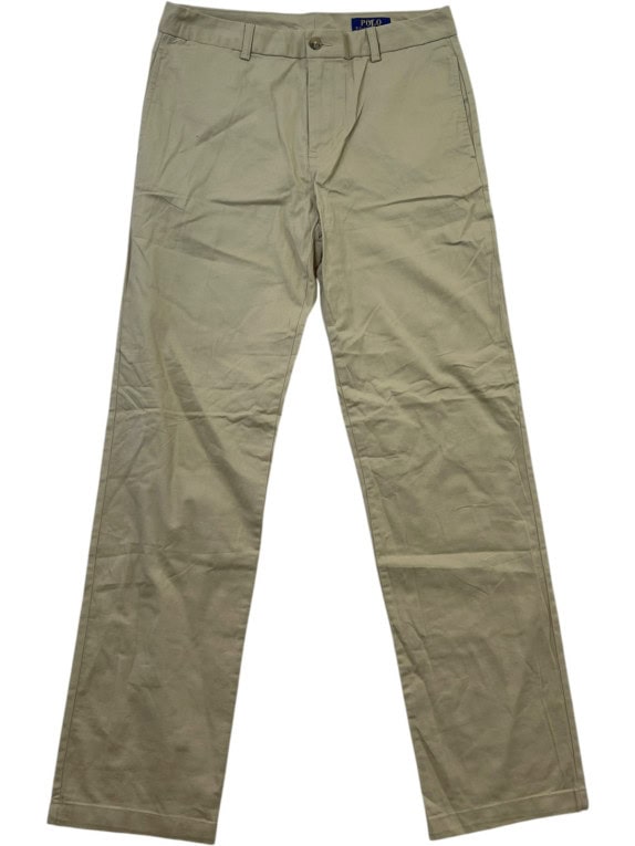 POLO RALPH LAUREN CHINO PANTS CLASSIC BEIGE MENS PRE OWNED S
