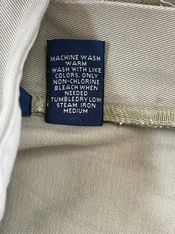 POLO RALPH LAUREN PANTALONI CHINO CLASSICI BEIGE UOMO PRE OWNED L