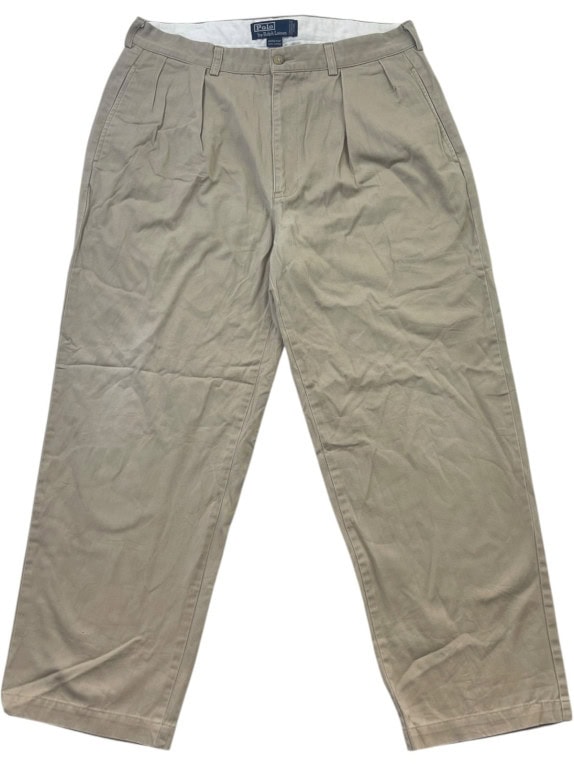 POLO RALPH LAUREN PANTALONI CHINO CLASSICI BEIGE UOMO PRE OWNED L