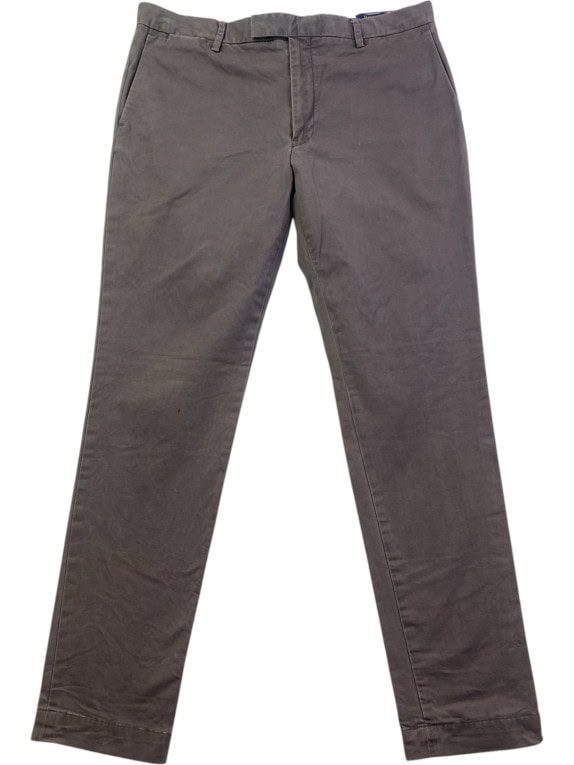 POLO RALPH LAUREN PANTALONI CHINO CLASSICI GRIGIO UOMO PRE OWNED L