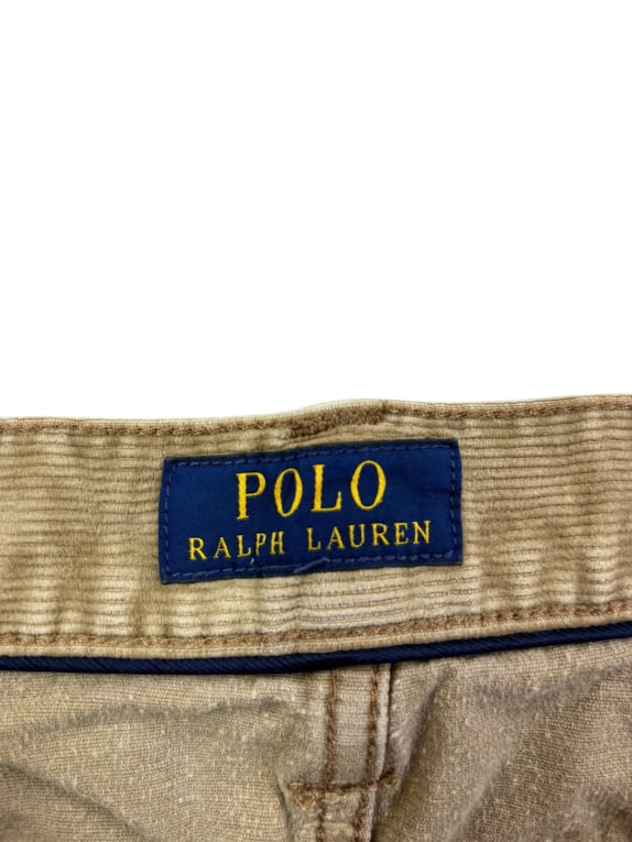 POLO RALPH LAUREN PANTALONI IN VELLUTO A COSTE VINTAGE MARRONE DA UOMO L pre-owned