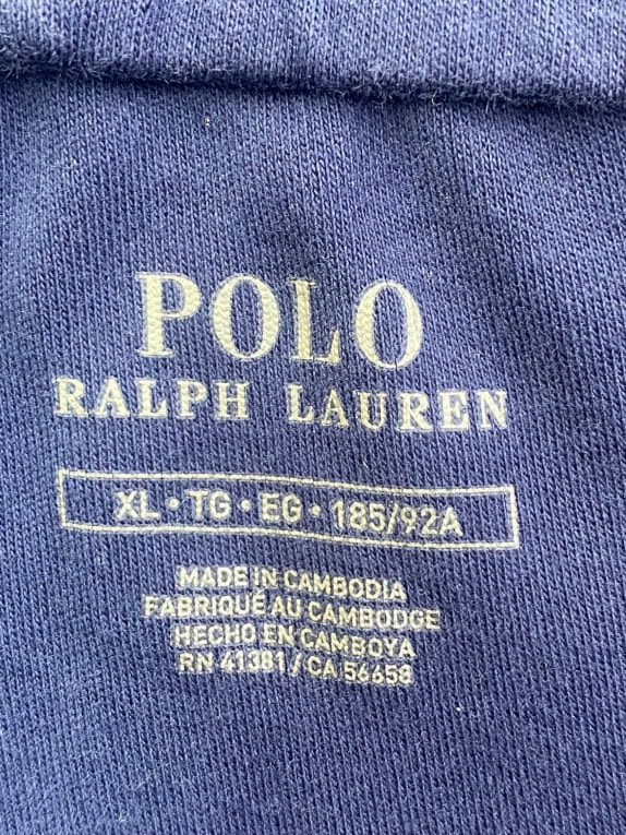 POLO RALPH LAUREN SWEATPANTS SPORTSWEAR NAVY MEN PRE OWNED XL