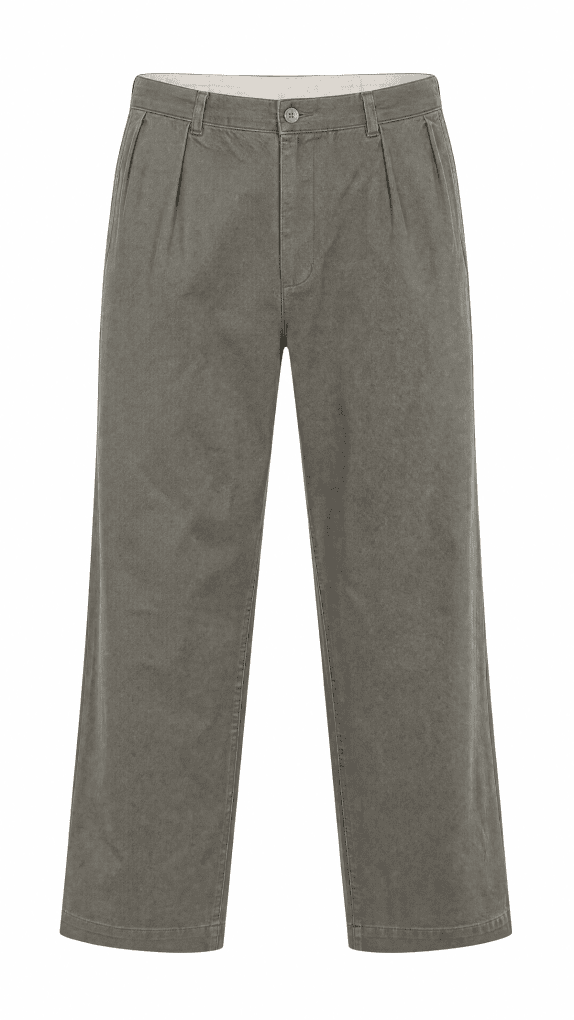 POLO RALPH LAUREN PLEATED TROUSERS CLASSIC GREY MEN PRE OWNED L