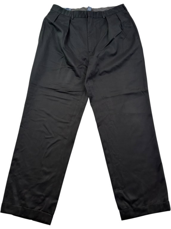 POLO RALPH LAUREN PANTALONI CON PINCES CLASSIC NERO UOMO PRE OWNED L