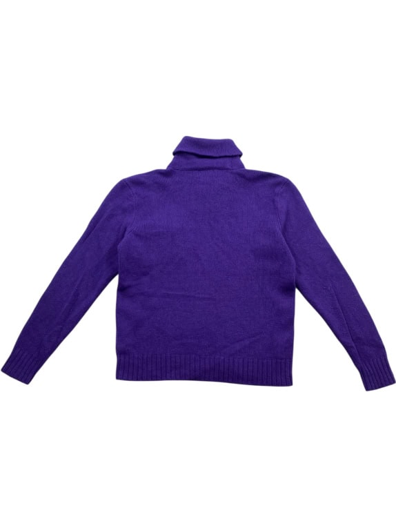 POLO RALPH LAUREN Πλεκτή Μπλούζα Shawl Neck Μωβ Ανδρική Medium