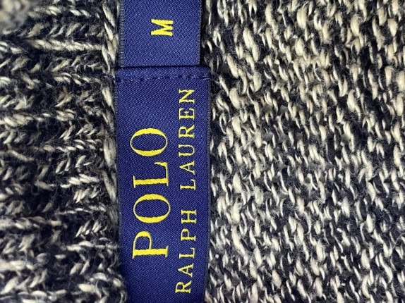 POLO RALPH LAUREN ΠΛΕΚΤΗ ΖΑΚΕΤΑ MINIMAL ΓΚΡΙ ΜΑΥΡΟ ΑΝΤΡΙΚΟ PRE OWNED M