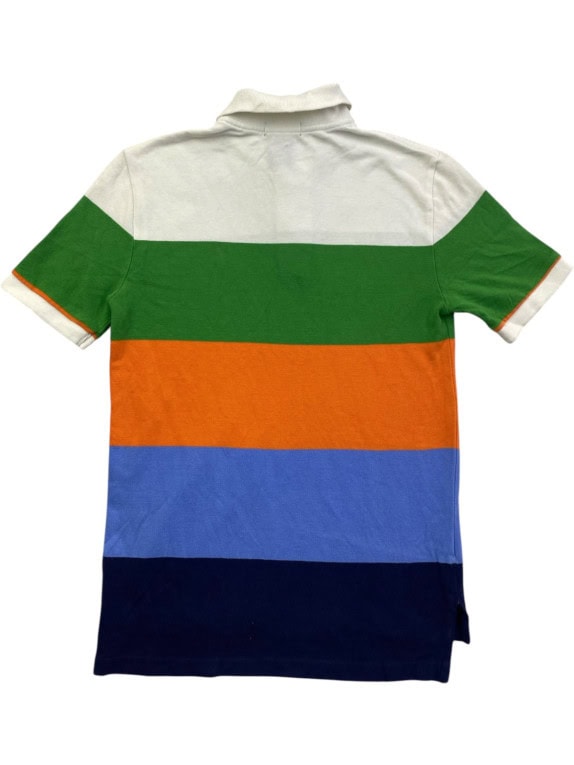 POLO RALPH LAUREN POLO SHIRT COLORBLOCK MULTICOLOR MENS PRE OWNED XS