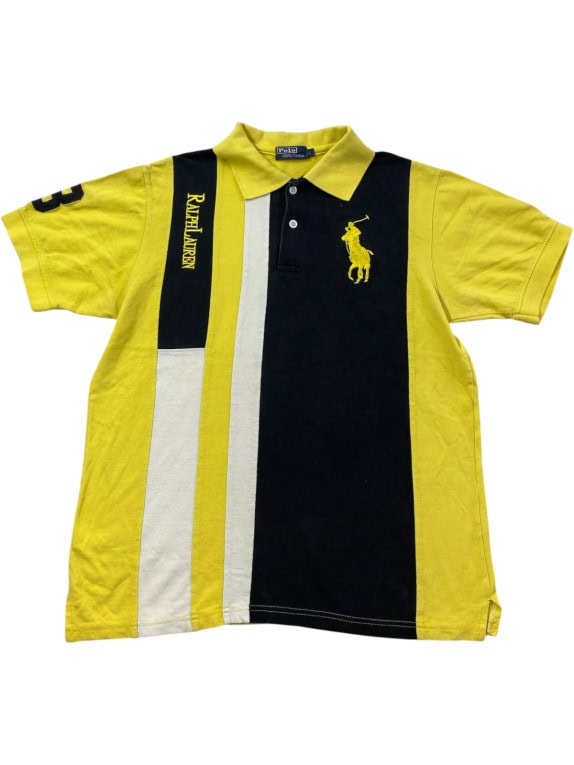 POLO RALPH LAUREN POLO SPORTSWEAR GIALLO NAVY UOMO PRE OWNED L