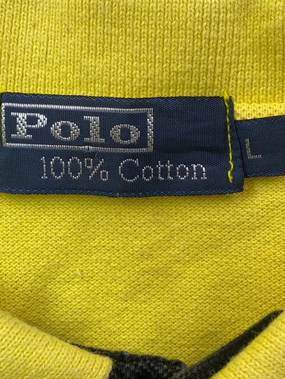POLO RALPH LAUREN POLO SPORTSWEAR GIALLO NAVY UOMO PRE OWNED L