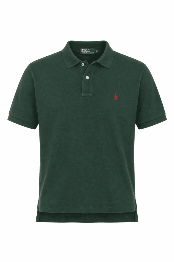POLO RALPH LAUREN POLO T-SHIRT GREEN MEN PRE OWNED L