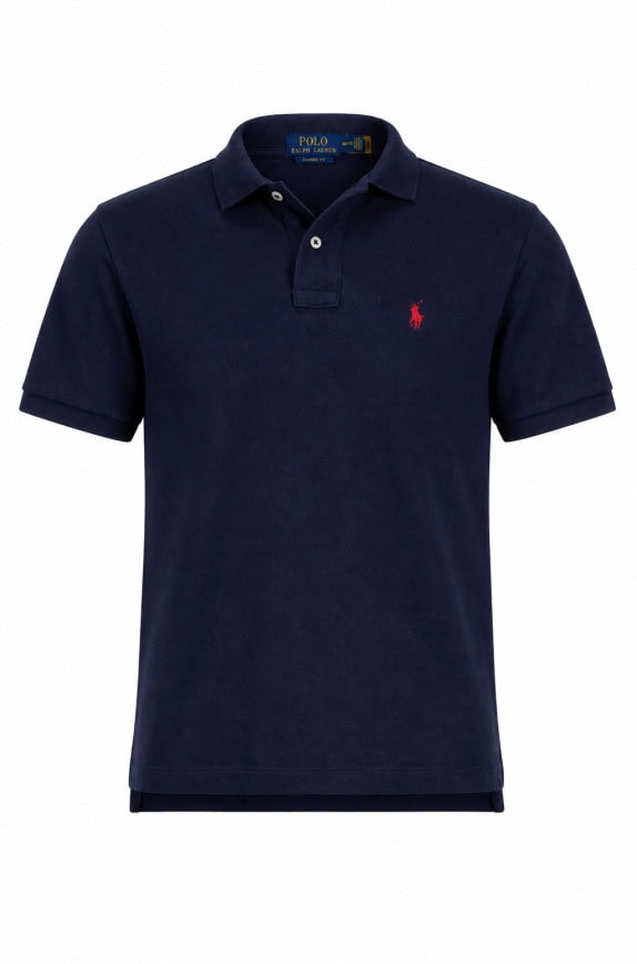 POLO RALPH LAUREN POLO SHIRT CLASSIC FIT NAVY ΑΝΤΡΙΚΟ PRE OWNED XS