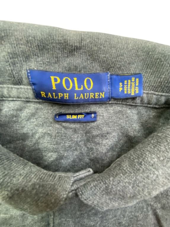 Polo Ralph Lauren Polo Shirt Γκρι Slim Fit Size S