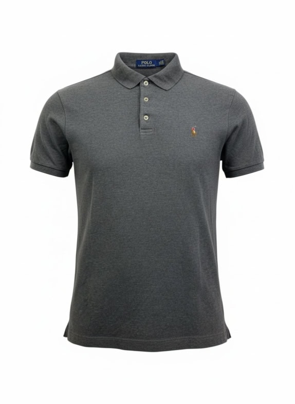 Polo Ralph Lauren Polo Shirt Γκρι Slim Fit Size S