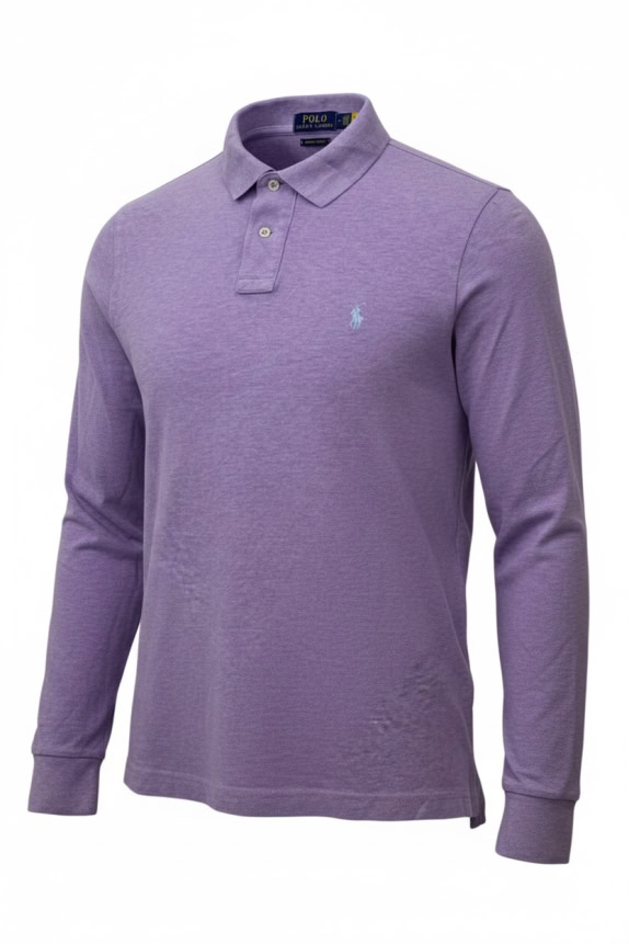 Polo Ralph Lauren Polo Shirt Logo Μακρυμάνικο Μωβ UNISEX M