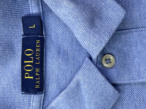 POLO RALPH LAUREN POLO SHIRT MINIMAL ΜΠΛΕ ΑΝΤΡΙΚΟ PRE OWNED L