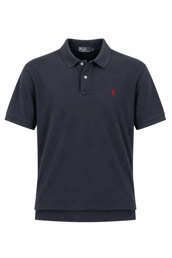 POLO RALPH LAUREN POLO SHIRT MINIMAL NAVY MEN PRE OWNED L