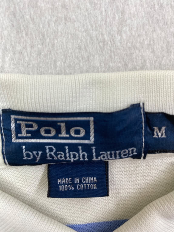 Polo Ralph Lauren Polo Shirt Ριγέ Logo Λευκό Ανδρικό M