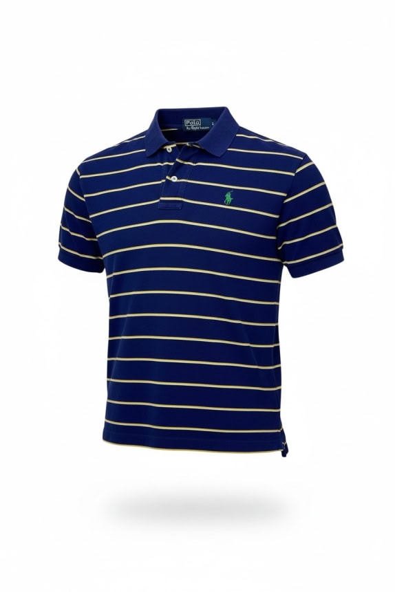 Polo Ralph Lauren Polo Shirt Ριγέ Logo Μπλε Ανδρικό S