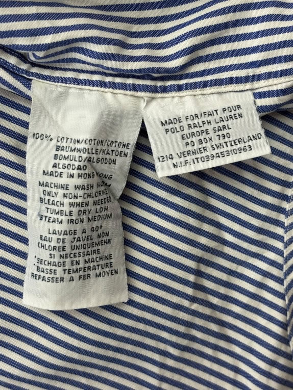POLO RALPH LAUREN ΠΟΥΚΑΜΙΣΟ BUTTON DOWN CLASSIC ΡΙΓΕ ΜΠΛΕ ΑΝΤΡΙΚΟ PRE OWNED XXL