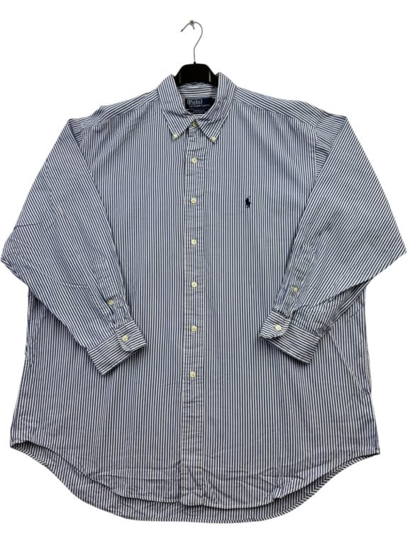 POLO RALPH LAUREN ΠΟΥΚΑΜΙΣΟ BUTTON DOWN CLASSIC ΡΙΓΕ ΜΠΛΕ ΑΝΤΡΙΚΟ PRE OWNED XXL