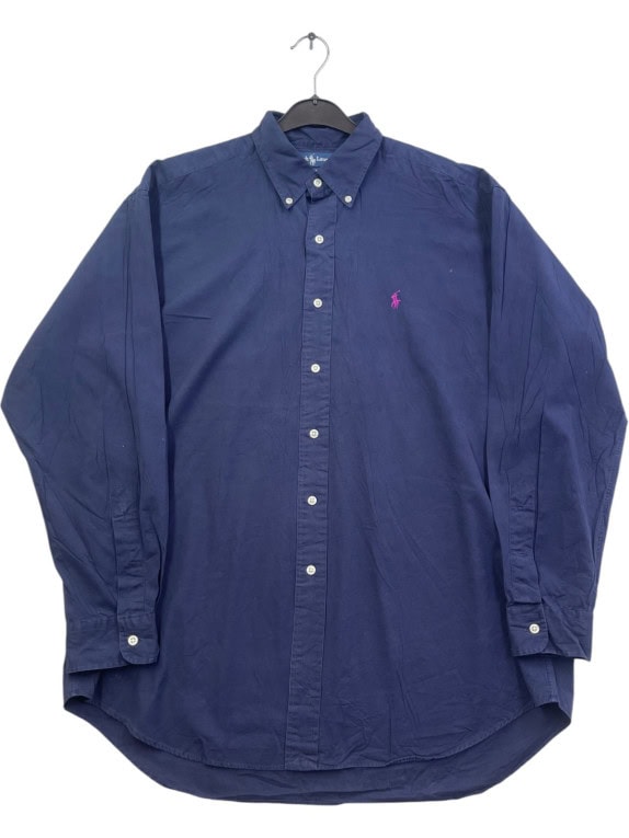 POLO RALPH LAUREN ΠΟΥΚΑΜΙΣΟ BUTTON DOWN ΚΛΑΣΙΚΟ NAVY ΑΝΤΡΙΚΟ PRE OWNED L