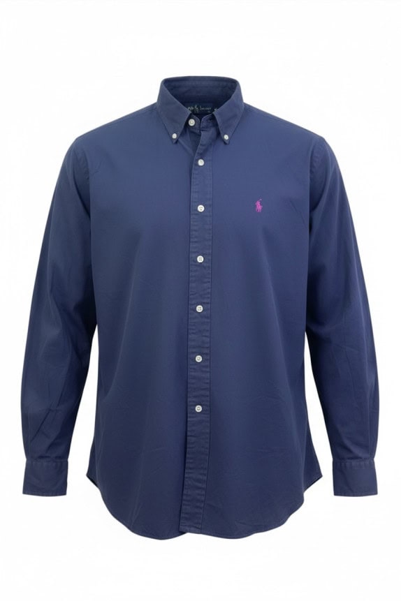 POLO RALPH LAUREN ΠΟΥΚΑΜΙΣΟ BUTTON DOWN ΚΛΑΣΙΚΟ NAVY ΑΝΤΡΙΚΟ PRE OWNED L