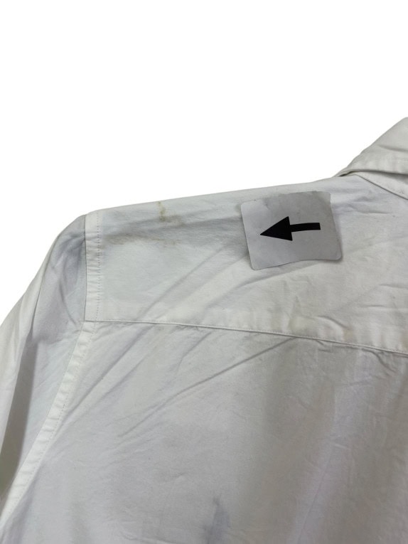 POLO RALPH LAUREN CAMICIA BUTTON DOWN MINIMAL OFF WHITE UOMO PRE OWNED S