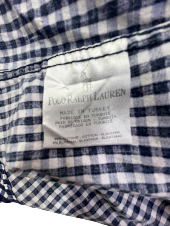 POLO RALPH LAUREN ΠΟΥΚΑΜΙΣΟ CHECK LOGO ΜΠΛΕ ΑΝΔΡΙΚΟ L