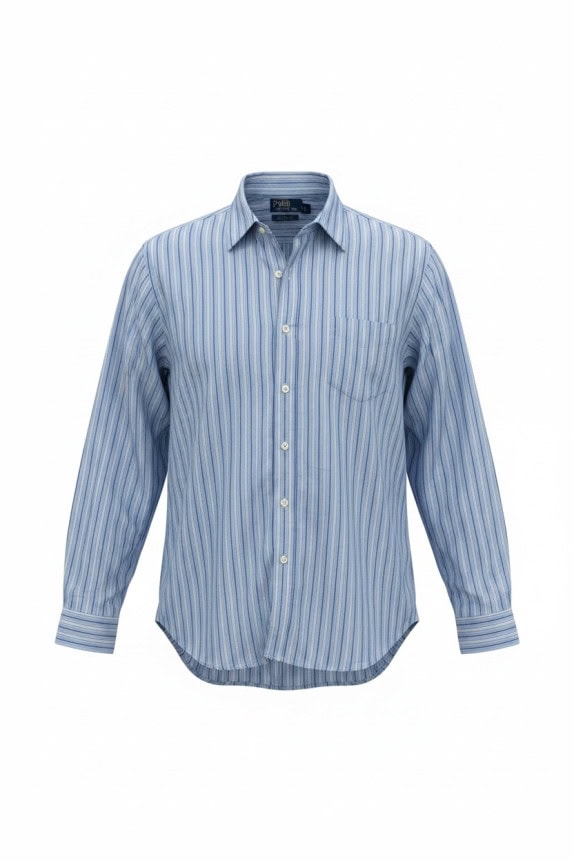 POLO RALPH LAUREN ΠΟΥΚΑΜΙΣΟ CLASSIC ΓΑΛΑΖΙΟ ΡΙΓΕ ΑΝΤΡΙΚΟ PRE OWNED XL