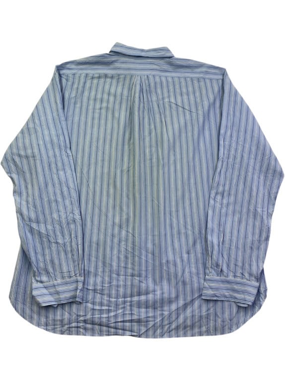 POLO RALPH LAUREN CAMICIA CLASSIC AZZURRA A RIGHE UOMO PRE OWNED XL