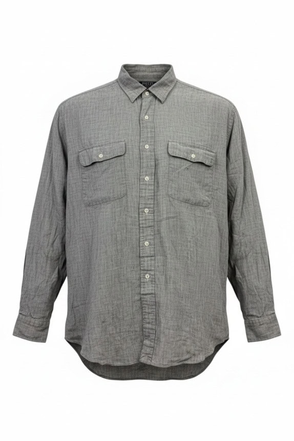 POLO RALPH LAUREN CAMICIA CLASSIC GRIGIA UOMO PRE OWNED L