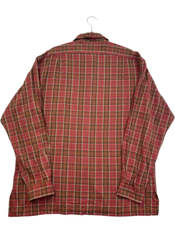 POLO RALPH LAUREN ΠΟΥΚΑΜΙΣΟ CLASSIC ΚΑΡΟ ΚΟΚΚΙΝΟ ΚΑΦΕ ΑΝΤΡΙΚΟ PRE OWNED L