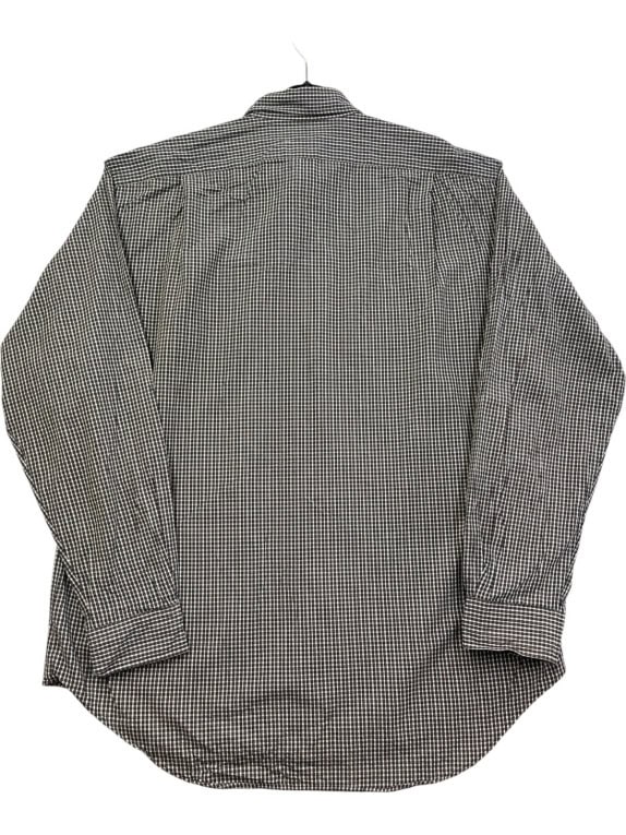 POLO RALPH LAUREN CAMICIA CLASSIC QUADRI NERO BIANCO UOMO PRE OWNED L