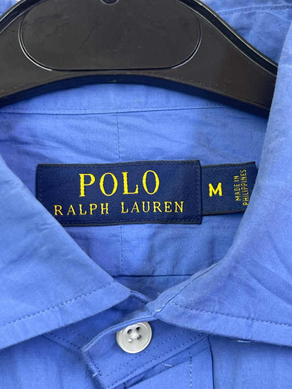 POLO RALPH LAUREN CAMICIA CLASSIC BLU UOMO PRE OWNED M