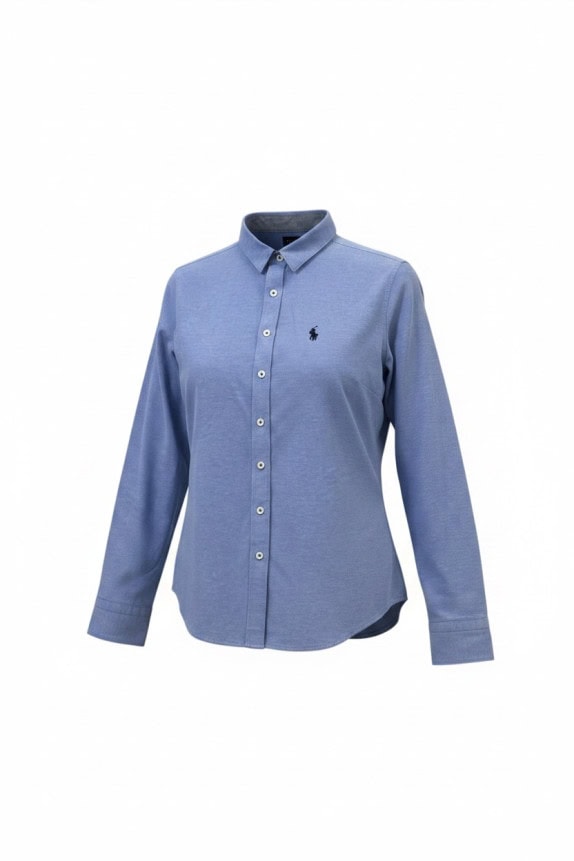 POLO RALPH LAUREN ΠΟΥΚΑΜΙΣΟ CLASSIC ΜΠΛΕ ΓΥΝΑΙΚΕΙΟ PRE OWNED S