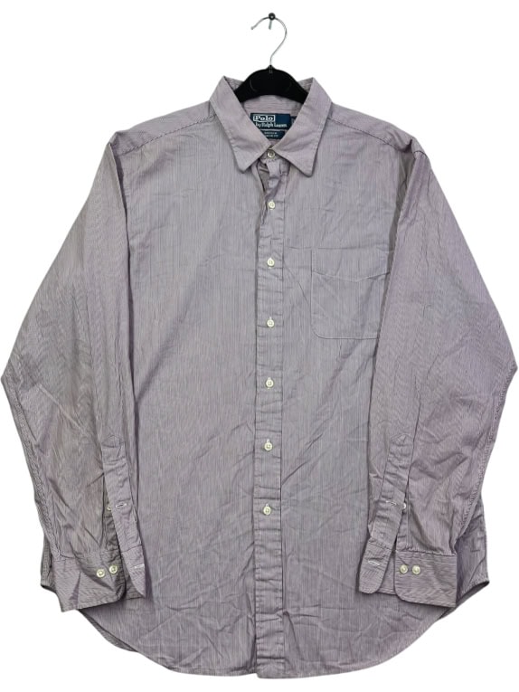 POLO RALPH LAUREN CAMICIA CLASSIC VIOLA UOMO PRE OWNED M