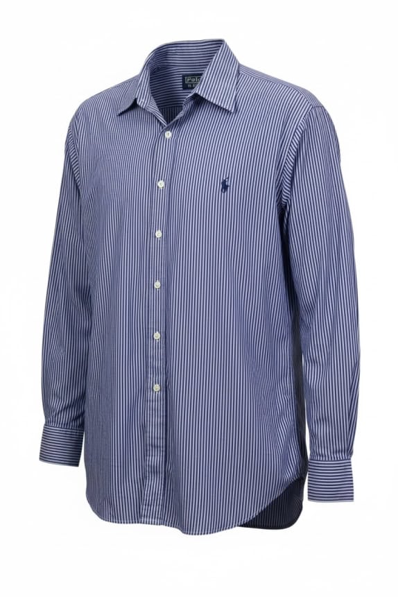 POLO RALPH LAUREN CAMICIA CLASSIC NAVY UOMO PRE OWNED XXL
