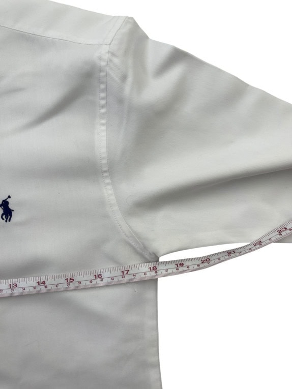 POLO RALPH LAUREN CAMICIA CLASSIC OFF WHITE UOMO PRE OWNED M