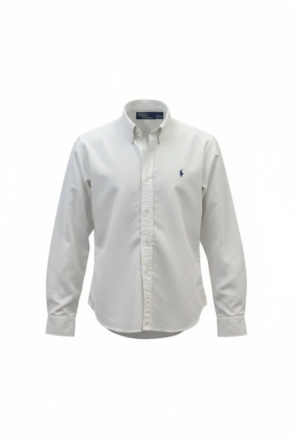 POLO RALPH LAUREN CAMICIA CLASSIC OFF WHITE UOMO PRE OWNED M