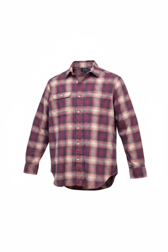 POLO RALPH LAUREN ΠΟΥΚΑΜΙΣΟ ΚΑΡΟ CLASSIC ΚΟΚΚΙΝΟ ΜΠΛΕ ΑΝΤΡΙΚΟ PRE OWNED M