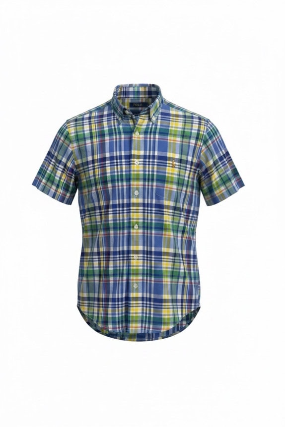 POLO RALPH LAUREN ΠΟΥΚΑΜΙΣΟ ΚΑΡΟ ΜΠΛΕ ΑΝΤΡΙΚΟ PRE OWNED M