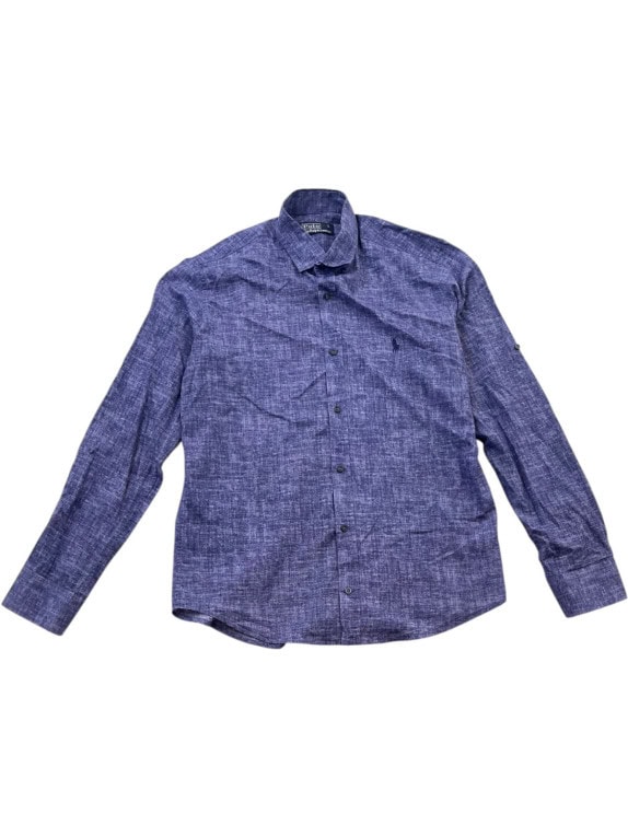 POLO RALPH LAUREN ΠΟΥΚΑΜΙΣΟ ΚΕΝΤΗΜΕΝΟ ΜΠΛΕ ΑΝΤΡΙΚΟ PRE OWNED L