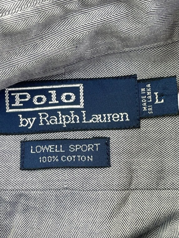 POLO RALPH LAUREN ΠΟΥΚΑΜΙΣΟ ΚΛΑΣΙΚΟ ΓΚΡΙ ΑΝΤΡΙΚΟ PRE OWNED L