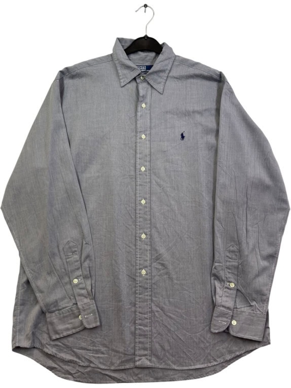 POLO RALPH LAUREN ΠΟΥΚΑΜΙΣΟ ΚΛΑΣΙΚΟ ΓΚΡΙ ΑΝΤΡΙΚΟ PRE OWNED L