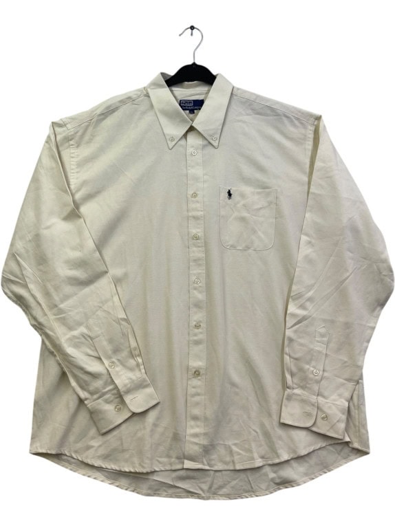 POLO RALPH LAUREN ΠΟΥΚΑΜΙΣΟ ΚΛΑΣΙΚΟ OFF WHITE ΑΝΤΡΙΚΟ PRE OWNED XXL