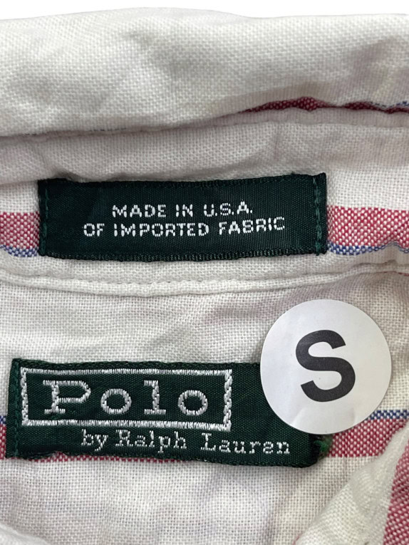 POLO RALPH LAUREN ΠΟΥΚΑΜΙΣΟ ΚΛΑΣΙΚΟ OFF WHITE ΜΠΟΡΝΤΟ ΡΙΓΕ ΑΝΤΡΙΚΟ PRE OWNED S