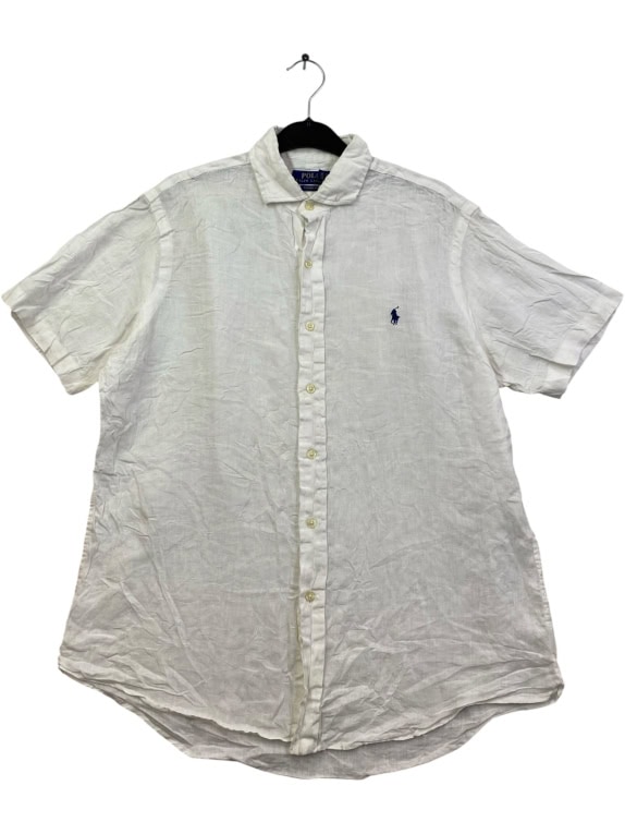 POLO RALPH LAUREN SHORT SLEEVE SHIRT LOGO WHITE UNISEX M